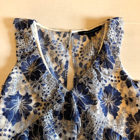 FRENCH CONNECTION VNeck Lace Top - Picture 5 of 9